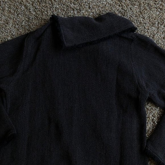 Original Design Sweater Womens Large Gray Wrap Knit Long Sleeve Button Tie Waist - Picture 5 of 12